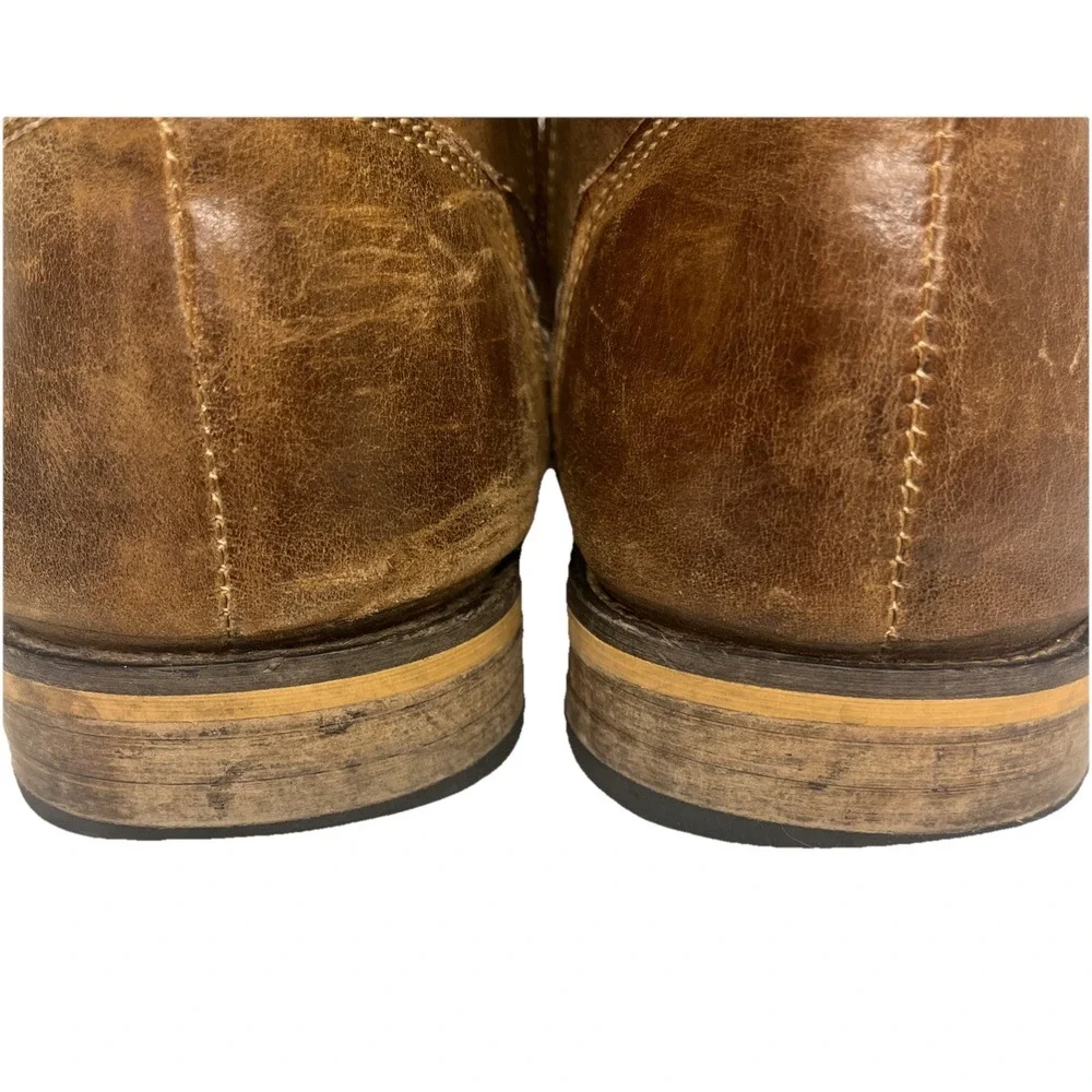 Steve Madden‎ Men's P-Jack Brown Leather Ankle Boots Size 12